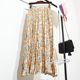 Retro pleated floral skirt for women in summer 2025 new small print skirt for skirt long skirt pleated skirt