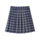 Large size pleated skirt for women a-line skirt summer fat mm high waist retro plaid pleated skirt spring and autumn jk skirt
