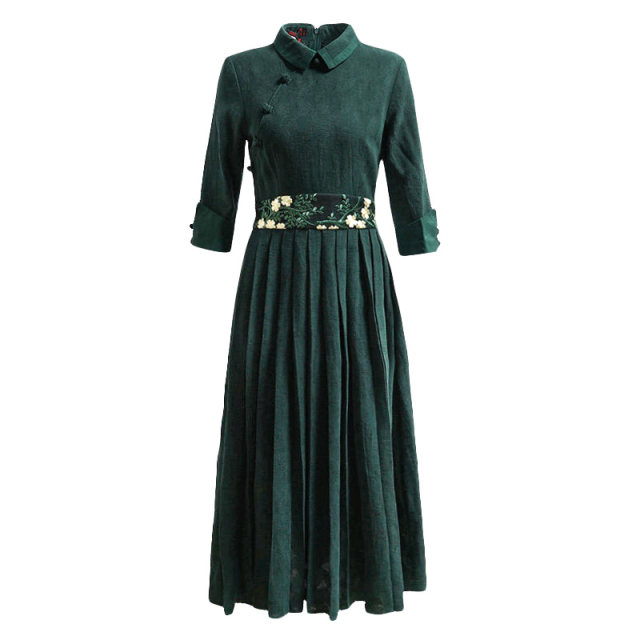 Ruyi Wind Moctive Cheongsam Temperature Dress Spring New Slim Slim Dipper Ladies Nation -style Women's Women's Women