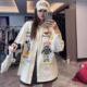 Fat mm300Jin [Jin equals 0.5 kg] Large size Mickey cartoon embroidered cute retro shirt jacket for women's spring and autumn new loose top 2