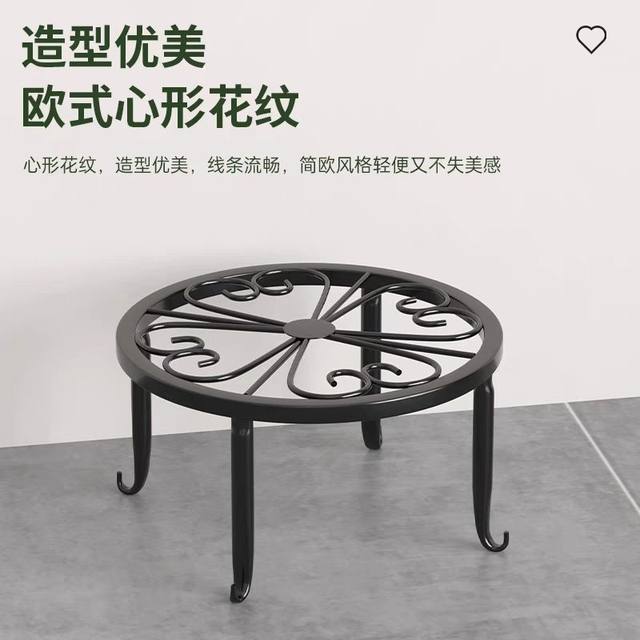 
Single-layer flower stand wrought iron flower pot rack indoor and outdoor balcony green radish spider plant potted gardening single-layer small flower stool storage rack