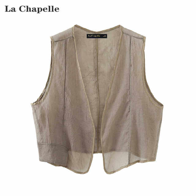 La Chapelle/La Chapelle summer new V-neck mesh vest thin sun protection blouse top