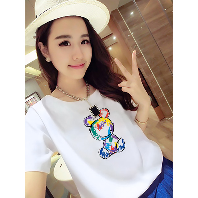 Pure cotton short-sleeved T-shirt for women 2025 new summer Korean ...