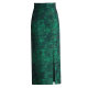 2025 new modified cheongsam skirt for women in spring and autumn mid-length summer retro Chinese style slit one-step hip-wrap skirt