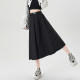 Suit skirt for women with small summer professional temperament mid-length large pleated a-line skirt with pockets