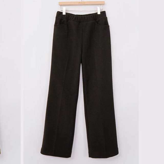 Large size Korean mother's outfit plus velvet straight pants 2024 winter middle-aged and elderly women's elastic waist trousers PN2411015