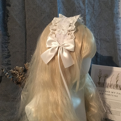 taobao agent Headband, white hair accessory for princess, Lolita style