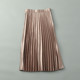 Pleated skirt for women in spring and autumn new burgundy mid-length skirt retro fashionable and versatile high-waisted slim outside skirt