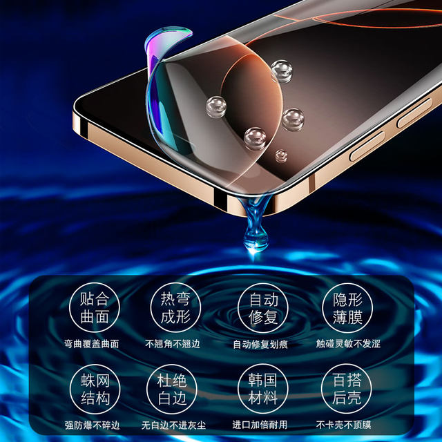Applicable to Apple 16/15/14Pro tempered hydrogel film iPhone 13Promax mobile phone 16e soft film 12Pro screen 11mini anti-peep 14Plus protection x/xr/xs/se film 8/7