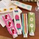 Knitted floral bangs and hairbands for women 2025 new pastoral headbands and hair tidying Velcro hairpins for hairpins