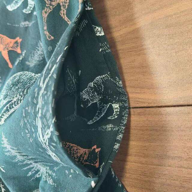 Daily single printed long-sleeved dress for women 2025 spring new pure cotton POLO collar loose midi skirt shirt skirt
