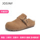 Zhuosini 2024 new winter style plus velvet thickened half slippers fashionable large-size snow boots winter slippers fur shoes autumn and winter