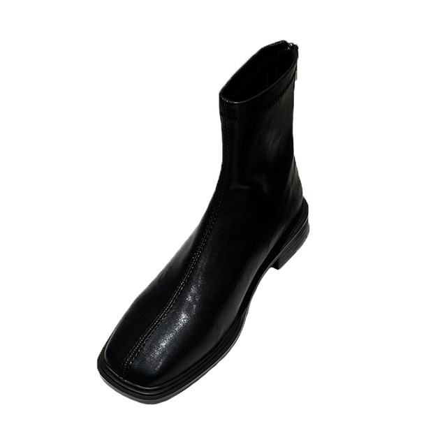 Internet celebrity thin boots versatile British style Martin boots 2025 autumn and winter Korean new thick heel short boots for women soft leather boots