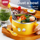 Children's bowl anti-fall and anti-scalding stainless steel 304 tableware with handle double-ear soup bowl spoon primary school students eating baby bowl