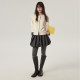 Omont Egg Tart Home 50% Hairy High-waisted Woolen Flower Bun Skirt Winter Woolen Mid-length Skirt