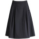 Black skirt for women summer 2025 new A-line mid-length summer thin work pocket skirt casual skirt