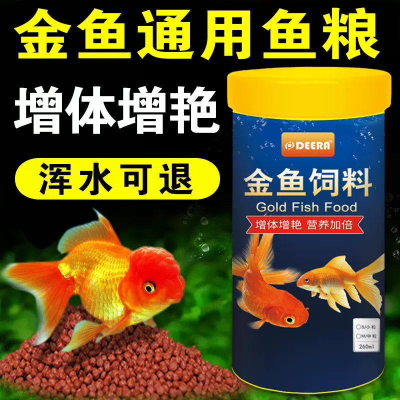 金魚飼料小金魚微粒蘭壽魚料小顆粒魚食小型魚通用型幼魚開口魚糧 Taobao