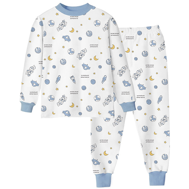 Little Qinglong Children's Underwear Set Pure Cotton Boys and Girls Autumn Clothes and Autumn Pants Baby Spring and Autumn Clothes Medium and Big Children Winter
