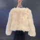 Imitation fox fur eco-friendly fur coat for women winter short solid color high-end temperament young lady versatile