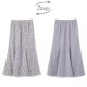 Qianjin Line N Home Wearing a graceful feeling, wearing both sides, elastic high waist printed mid-length fishtail skirt
