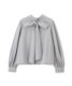 List of PBD Home Gentle French-style woven stripes 2way bow streamer stand collar shirt