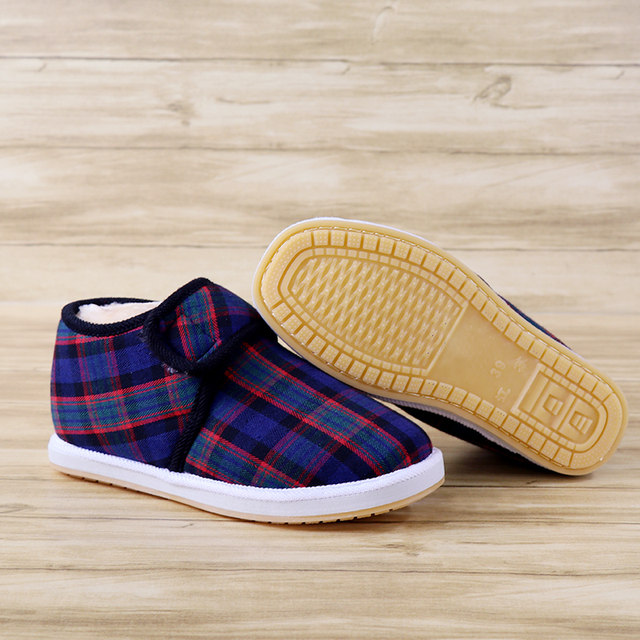 Wang Yuan handmade warm cotton shoes Student thick female middle -aged and elderly home beef tendon bottom non -slip bottom cloth cotton shoes winter plus velvet

