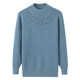 Middle -aged women's clothing thickened plus velvet half -high -necked sweater middle -aged and elderly mothers dressing large size knit sweater grandma top
