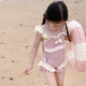 Girls swimwear children's quick-drying swimwear 2025 new Internet celebrity fairy backless one-piece bow bikini