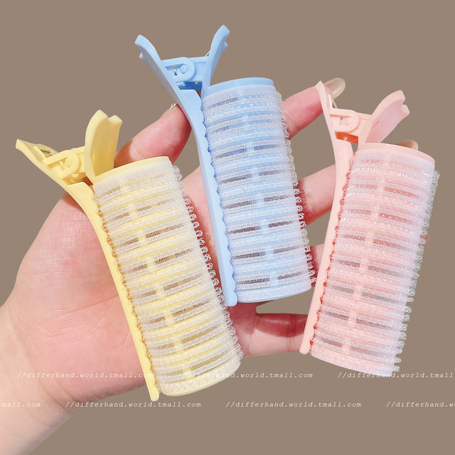 Lazy air bangs curly hair tube for women with high skull top shaped artifact for forehead hair root fluffy clip curly clip headdress