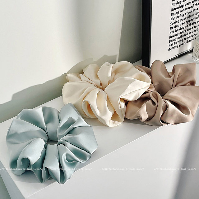 
French satin forest large intestine hair ring for women with high-end fashionable fashionable hair accessories buns and silk heads tied with hair