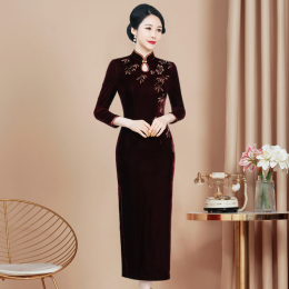 Brand She-Hamma Wedding Banquet Dress New 2023 Autumn High-end Wedding Mother Wedding Wedding Dress Noble Gorge