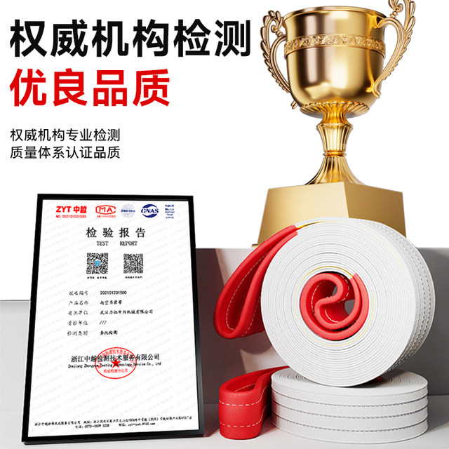 Lifting belt lifting suspender 5 tons white flat national standard driving industrial crane rope trailer forklift cloth belt 2T