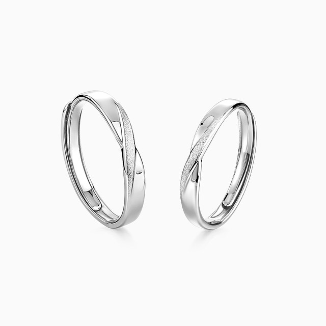 Cartilo twins and romantic couple ring 925 silver men and women circumscribe birthday gift