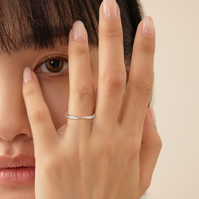 Catiromobius ring couple ring men and women 999 silver niche design birthday gift