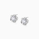Catiro five-petal flower earrings for girls S999 temperament cold style earrings light luxury niche design birthday gift