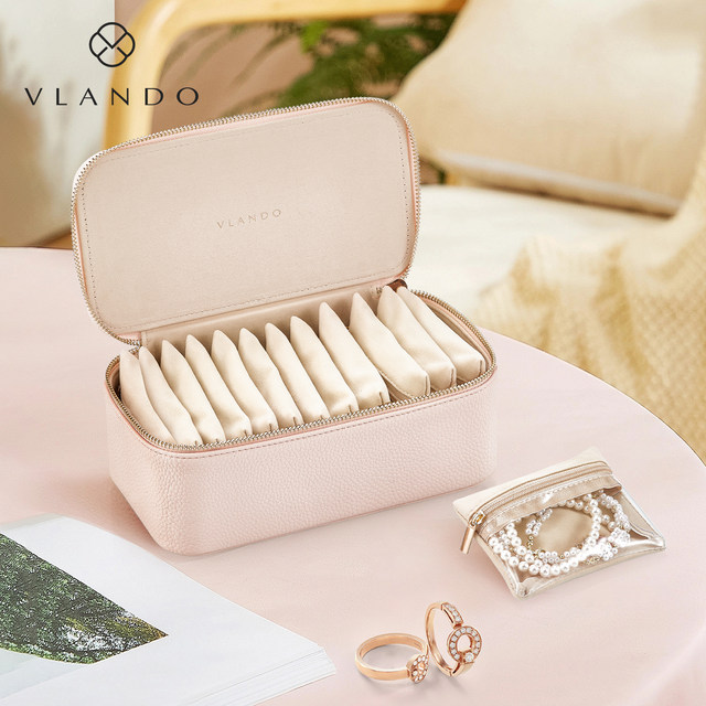 VLANDO's new jewelry storage bag portable travel anti-oxidation jewelry bag velvet jewelry storage box