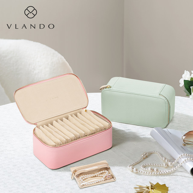 VLANDO's new jewelry storage bag portable travel anti-oxidation jewelry bag velvet jewelry storage box