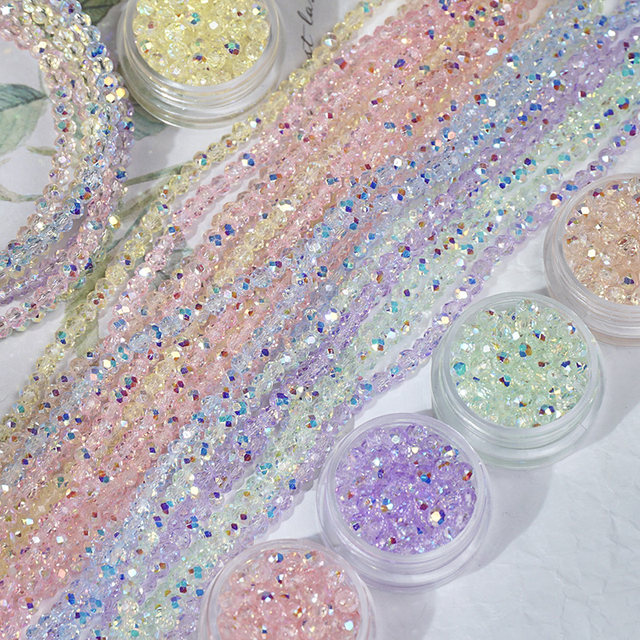 3mm fine imitation Shijia burst crystal beads DIY handmade accessories loose beads mobile chain bracelets pendant beads material