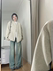 Large size fat sister American retro sweater coat women baseball uniform spring autumn and winter new sweater knitted cardigan top