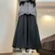 Glutinous rice skirt for women in spring, autumn and winter new large size fat girl high waist A-line slim umbrella skirt mid-length knitted skirt