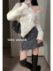 Large size fat girl denim skirt for women in spring and autumn new style with high waist slim hot girl short skirt with hip skirt pants