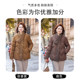 High-end brand mother's winter clothing, stylish embroidered down jacket, fashionable new style, warm scarf collar jacket for middle-aged and elderly people