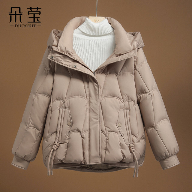 High-end brand mother's winter wear thickened down jacket 2025 new middle-aged women's clothing middle-aged and elderly style hooded jacket