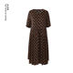 AUM Summer Renaissance Retro Murama Silk Loose A-Printed Dress Long Dress Women
