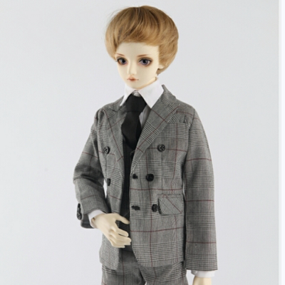 taobao agent [Custom] BJD SD baby clothing/suit/men's clothing/dress 1/3 1/4 uncle [Gray plaid suit]