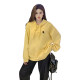 Large size women's hooded sweatshirt for women 2025 new spring and autumn bright yellow ins trendy loose slimming jacket top
