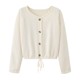 Spring and autumn short coat for women, versatile new Korean style loose sweater, cardigan, sweater top, foreign style, casual and trendy