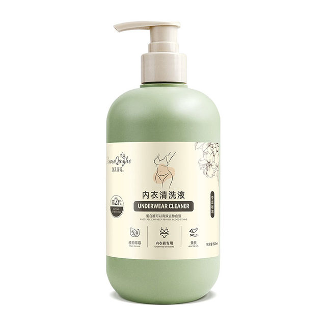 Underwear cleaning fluid is gentle and clean, and can easily remove stains, blood stains and sweat stains. It is suitable for mothers and infants to soften and soften clothing. Only for women.