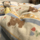 INS Winter Milk Velvet Small Fresh Girls Love Bear Beds Four -piece double -sided coral velvet 1.5m1.8 meters
