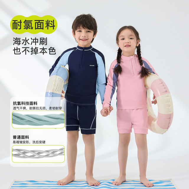 Nicodo 2024 Children's Split Swiming Swimsuit Bao Long Sleeve Sunscape Swiming Swimsuit Male Girls Speed ​​Dry Swimwear High Elasticity
